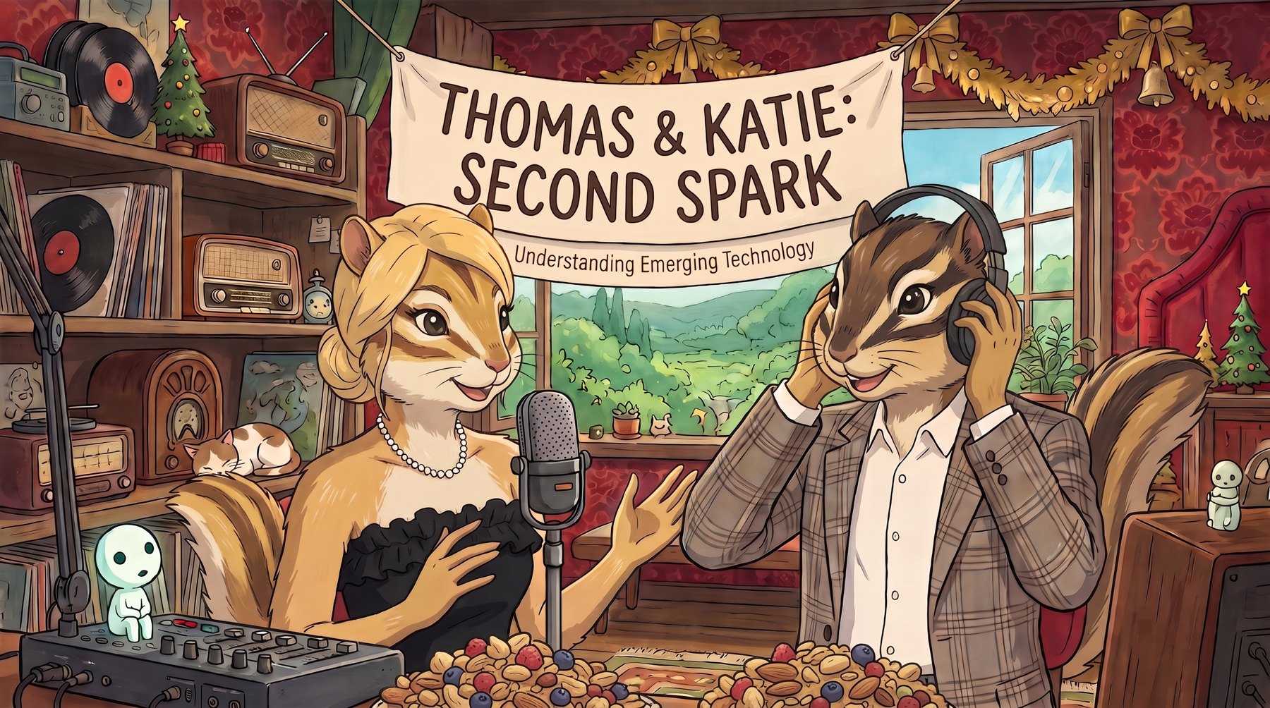 Thomas and Katie in the Second Spark studio